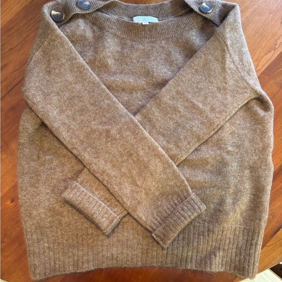 Sezane Brown Wool Sweater with Button Details - Picture 4 of 6